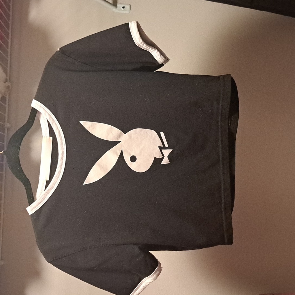Playboy x Missguided Bunny Logo Crop Top